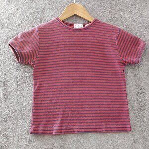 Vintage TKS Basic Girls Red & Blue Striped Top Size 10/12